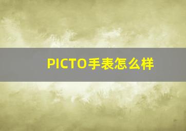 PICTO手表怎么样