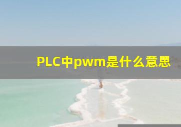 PLC中pwm是什么意思