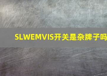 SLWEMVIS开关是杂牌子吗