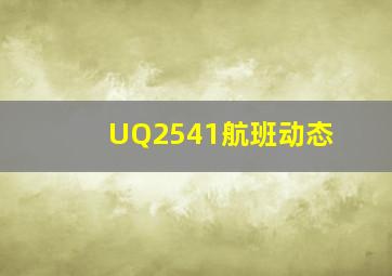 UQ2541航班动态