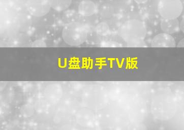 U盘助手TV版