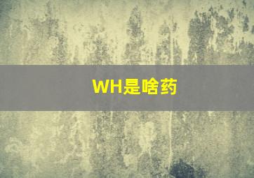 WH是啥药