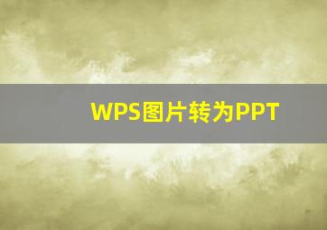 WPS图片转为PPT