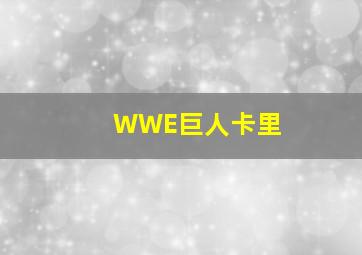 WWE巨人卡里