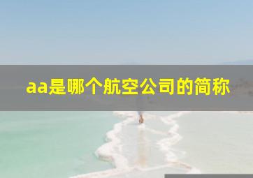 aa是哪个航空公司的简称