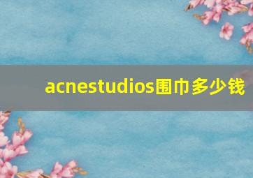 acnestudios围巾多少钱