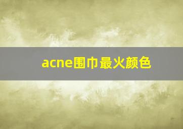 acne围巾最火颜色