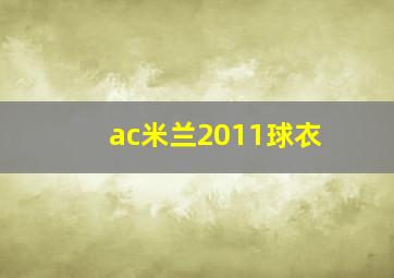 ac米兰2011球衣