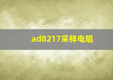 ad8217采样电阻