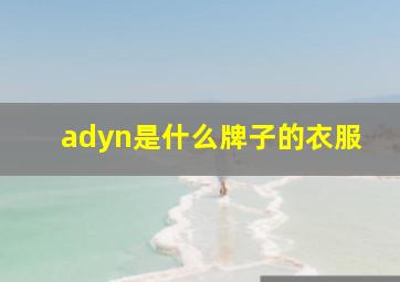 adyn是什么牌子的衣服