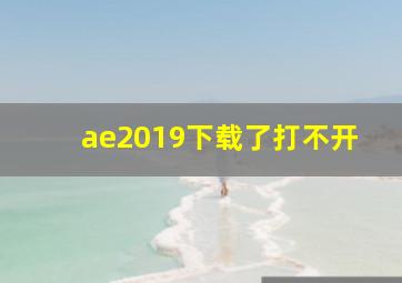 ae2019下载了打不开