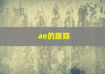 ae的跟踪