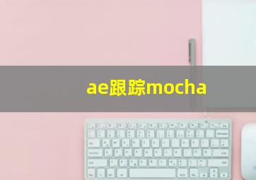 ae跟踪mocha