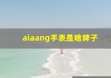 aiaang手表是啥牌子