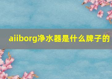 aiiborg净水器是什么牌子的