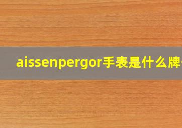 aissenpergor手表是什么牌子