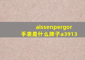 aissenpergor手表是什么牌子a3913