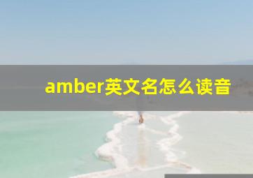 amber英文名怎么读音