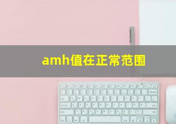 amh值在正常范围