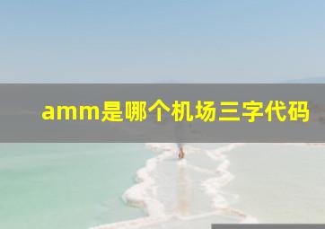 amm是哪个机场三字代码