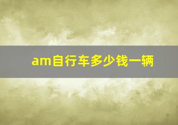 am自行车多少钱一辆