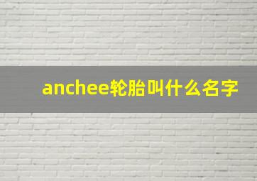 anchee轮胎叫什么名字