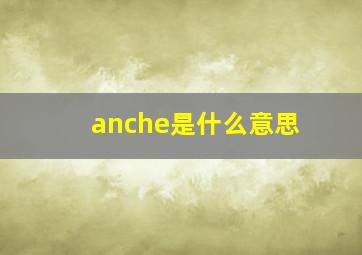 anche是什么意思