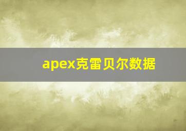 apex克雷贝尔数据