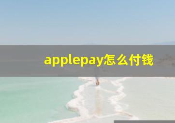 applepay怎么付钱