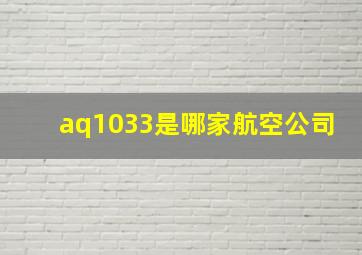 aq1033是哪家航空公司