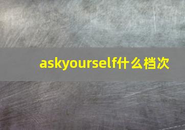 askyourself什么档次