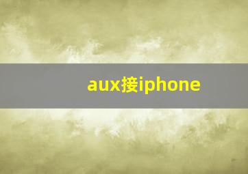 aux接iphone