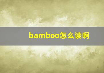 bamboo怎么读啊