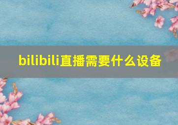 bilibili直播需要什么设备