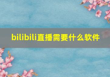 bilibili直播需要什么软件