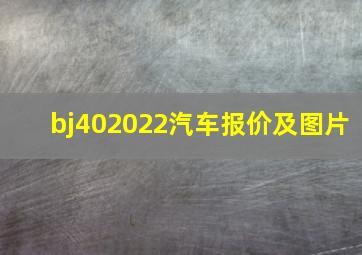 bj402022汽车报价及图片