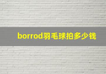 borrod羽毛球拍多少钱