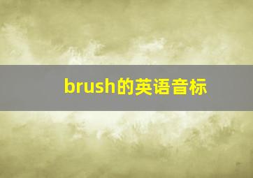 brush的英语音标