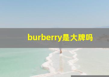 burberry是大牌吗