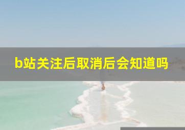 b站关注后取消后会知道吗