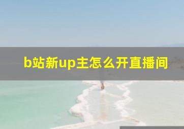 b站新up主怎么开直播间