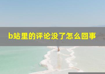 b站里的评论没了怎么回事