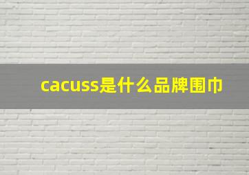 cacuss是什么品牌围巾