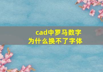 cad中罗马数字为什么换不了字体