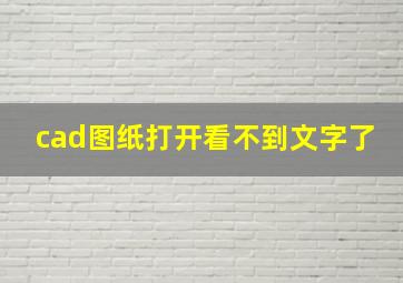 cad图纸打开看不到文字了