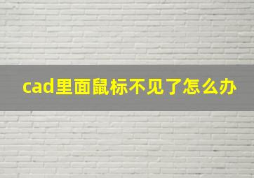 cad里面鼠标不见了怎么办