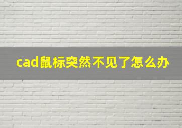 cad鼠标突然不见了怎么办