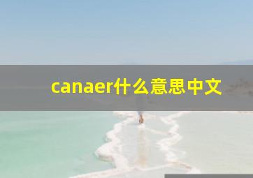 canaer什么意思中文