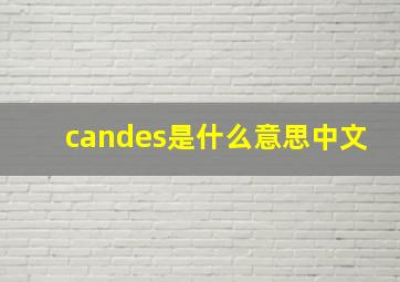 candes是什么意思中文