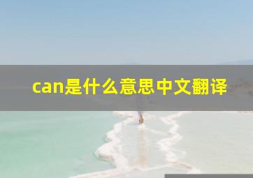 can是什么意思中文翻译